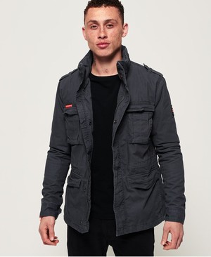 Superdry Rookie Military Férfi Kabát Sötét Szürke | IPJAU2065